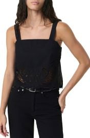 Clem Embroidered Trim Cotton Tank at Nordstrom