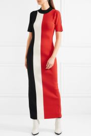 Clemence color-block stretch-knit dress by  Solace London at Net A Porter