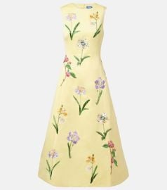Cleo beaded floral midi dress at Mytheresa