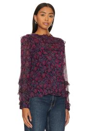 Cleobella Fiorella Blouse In Bordeaux Floral at Revolve