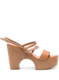 Clergerie Vogue 65mm Leather Sandals in Caramel Brown at Farfetch