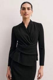Clever Crepe Belleville Long Sleeve Top Black - Welcome to the Fold LTD at The Fold London