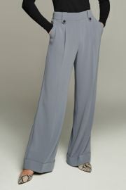 Clever Crepe Hartwood Pleated Wide-Leg Trousers Dove Grey - Welcome to the Fold LTD at The Fold London