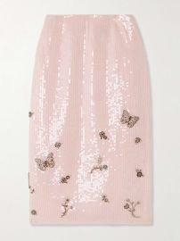 Clio Peppiatt Sequined Bustier Top and Skirt at Net a Porter