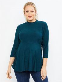 Clip Dot Peplum Maternity Top at Motherhood Maternity