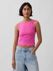 CloseKnit Jersey Boatneck Crop Tank Top Gap at GAP