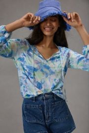 Cloth amp Stone Tie-Neck Blouse at Anthropologie