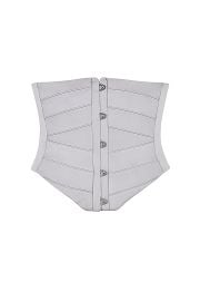 Clothing  Tops  039Vienne039 Silver Satin Underbust Corset at House of CB