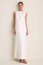 Cloud White Crepe Button Camille Maxi Dress Tuckernuck at Tuckernuck
