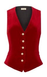 Clove Velvet Waistcoat - Scarlet Temperley London INT at Temperley London