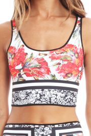 Clover Canyon Floral Crop Top at Blue & Cream