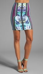 Clover Canyon Graphic Flowers Neoprene Skirt in Multi  REVOLVE at Revolve