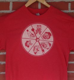 Clown Wheel Spinner Tshirt at Etsy