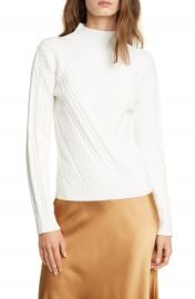 Club Monaco Cable Knit Turtleneck Sweater   Nordstrom at Nordstrom