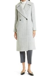 Club Monaco Daylina Double Breasted Wool Blend Coat at Nordstrom