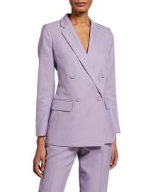 Club Monaco Double-Breasted Wool Blazer w  Covered Buttons at Neiman Marcus