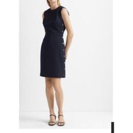 Club Monaco Dresses Club Monaco Button Sheath Dress 6 Navy Blue Career Church 24 Poshmark at Poshmark