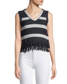 Club Monaco Olivina Sleeveless Fringe Sweater   Neiman Marcus at Neiman Marcus