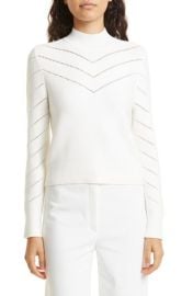 Club Monaco Paneled Stitch Mock Neck Sweater at Nordstrom