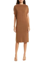 Club Monaco Ribbed Funnel Neck Wool Blend Sweater Dress at Nordstrom