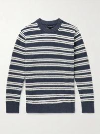 Club Monaco Striped Cotton Blend Boucl Sweater at Mr Porter