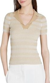 Club Monaco Womenx27s Ribbed Johnny Collar Sweater Tee at Womens Clothing store at Amazon