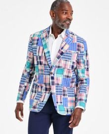 Club Room Men39s Patchwork Madras Regular-Fit Blazer Exclusively at Macy39s - Macy39s at Macys