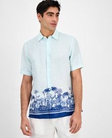 Club Room Men39s Tropical Sunset Regular-Fit Printed Button-Down Linen Shirt Exclusively at Macy39s - Macy39s at Macys