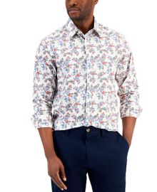 Club Room Mens Lance Regular-Fit Stretch Floral-Print Button-Down Shirt Created for Macys - Macys at Macys