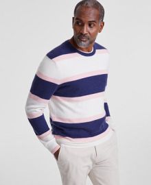 Club Room Mens Printed Stripe Cashmere Sweater Created for Macys - Macys at Macys