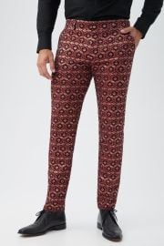 Clyde Joujou Jacquard Slim Trousers at Trina Turk