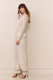Clyra Silk Lace-Trimmed Balloon Pant at LoveShackFancy