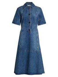 Co Denim Half Placket Dress at Saks Fifth Avenue