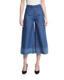 Co Denim Wide-Leg Cropped Pants at Neiman Marcus