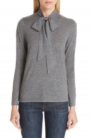 Co Essentials Tie Neck Cashmere Sweater at Nordstrom