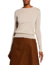 Co Frayed Bateau Neck Sweater at Neiman Marcus