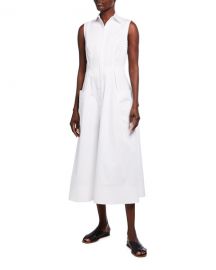 Co Sleeveless Maxi Shirtdress with Pockets at Neiman Marcus