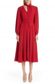 Co Tie Neck Crepe Dress at Nordstrom