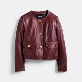 Coach Cardi Leather Jacket at Coach