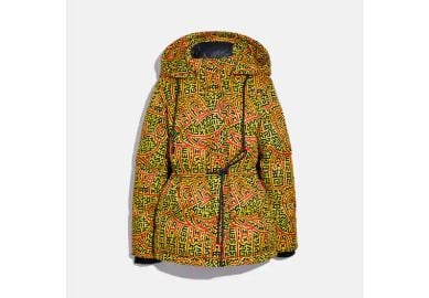 Coach Disney Mickey Mouse X Keith Haring Woven Puffer at Coach