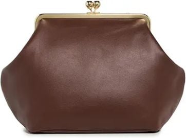 Coach Women's Glovetanned Leather Large Kisslock Frame Clutch at Amazon