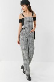 Cobain Plaid Chain Overall at Urban Outfitters