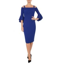 Cobalt Cold Shoulder Dress by Anthea Crawford at David Jones