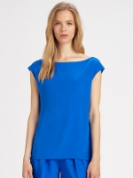 Cobalt blue blouse at Saks Fifth Avenue