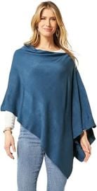 Coco + Carmen Womens Ponchos for Women - Lightweight Womens Shawl in Stonewash Open Front Poncho Sweater for Women Versatile Sweater Cape Poncho at Amazon