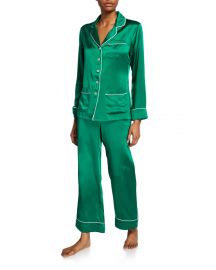 Coco Lagoon Classic Silk Pajama Set at Neiman Marcus