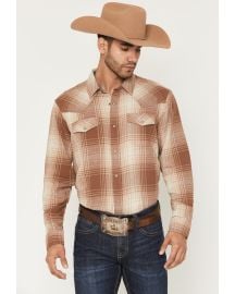 Cody James Men39s Smoke Mountain Plaid Print Long Sleeve Snap Flannel S at Cody James