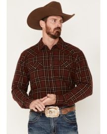 Cody James Mens Rusty Spur Plaid Print Long Sleeve Snap Western Flannel Shirt - Big Tall Boot Barn at Boot Barn