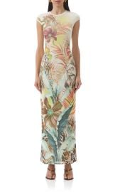 Cody Print Cap Sleeve Mesh Maxi Dress at Nordstrom