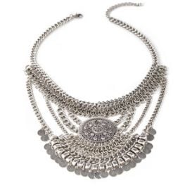 Coin Fringe Pendant Necklace by Forever 21 at Forever 21